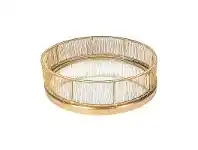 LivingStyles Gresle Mirrorred Iron Round Tray, Small offer