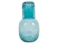 LivingStyles Fleur Glass Carafe & Tumbler Set, Blue offer