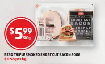 ALDI Berg Triple Smoked Short Cut Bacon 500g offer