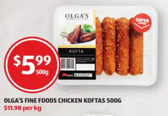 ALDI Olga's Fine Foods Chicken Koftas 500g offer