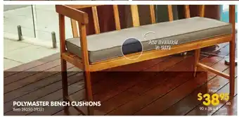 Polymaster Bench Cushions 90 x 36 x 4.5cm
