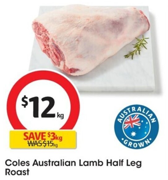 Coles Australian Lamb Half Leg Roast offer at Coles