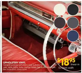 Clark Rubber Upholstery Vinyl 1370mm Width offer