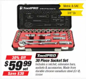 SuperCheap Auto ToolPro 30 Piece Socket Set offer