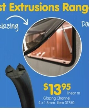 Clark Rubber Glazing Channel 4 x 1.5mm offer