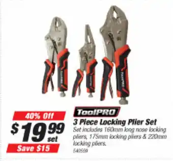 SuperCheap Auto ToolPro 3 Piece Locking Plier Set offer