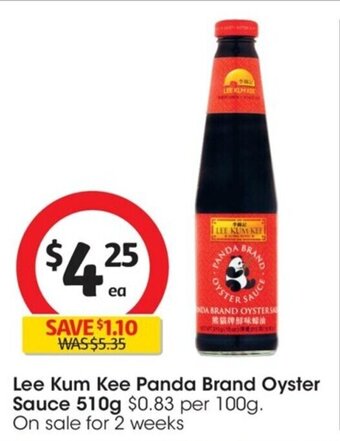 Coles Lee Kum Kee Panda Brand Oyster Sauce 510g offer