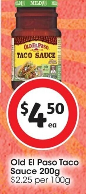 Coles Old El Paso Taco Sauce 200g offer