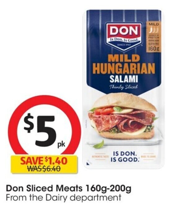Don Sliced Meats 160g200g From the Dairy department offer at Coles