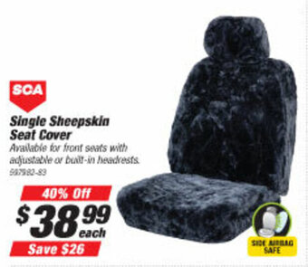 SuperCheap Auto SCA Single Sheepskin Seat Cover offer