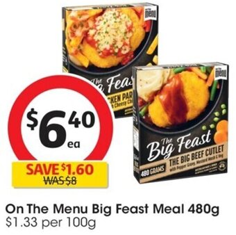 Coles On The Menu Big Feast Meal offer
