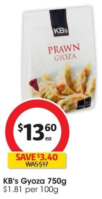 Coles KB's Gyoza 750g offer