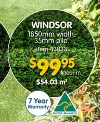 Windsor 1850mm width 35mm pile