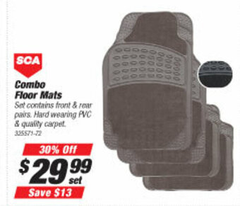 SuperCheap Auto SCA Combo Floor Mats offer