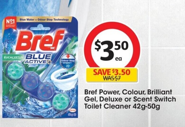 Bref Power, Colour, Brilliant Gel, Deluxe or Scent Switch Toilet