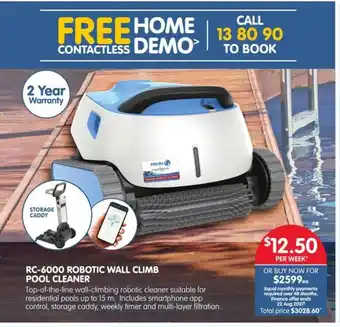 Clark Rubber RC-6000 Robotic Wall Climb Pool Cleaner offer