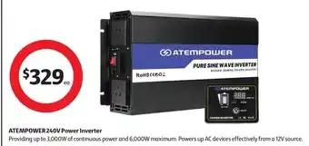 Coles ATEMPOWER 240V Power Inverter offer
