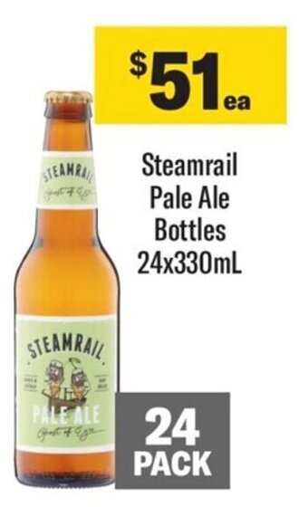 Coles Steamrail Pale Ale Bottles 24x330mL offer