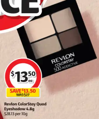 Coles Revlon ColorStay Quad Eyeshadow 4.8g offer