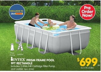 Clark Rubber Intex Prism Frame Pool 9Ft Rectangle offer