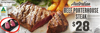 IGA Australian BEEF PORTERHOUSE STEAK offer