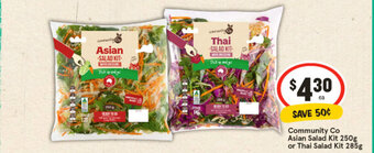 IGA Community Co Asian Salad Kit 250g or Thai Salad Kit 285g offer