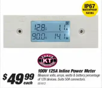 SuperCheap Auto KT 100V 125A Inline Power Meter offer