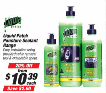 SuperCheap Auto Liquid Patch Puncture Sealant Range offer