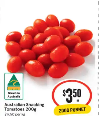 IGA Australian Snacking Tomatoes 200g $17.50 per kg offer