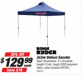 SuperCheap Auto Ridge Ryder 3x3m Deluxe Gazebo 3x3m offer