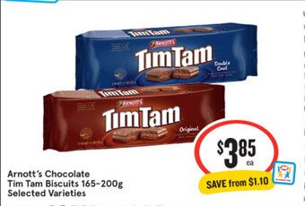 IGA Arnott's Chocolate Tim Tam Biscuits 165-200g Selected Varieties offer