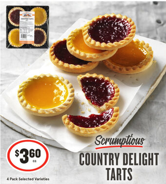 IGA Scrumptious COUNTRY DELIGHT TARTS offer