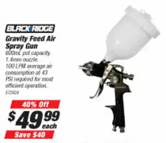 SuperCheap Auto Black Ridge Gravity Feed Air Spray Gun offer