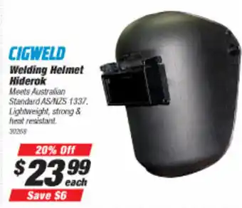 SuperCheap Auto Cigweld Welding Helmet Hiderok offer