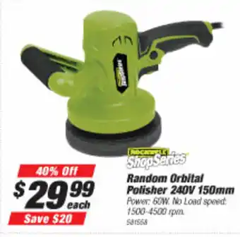 SuperCheap Auto Random Orbital Polisher 240V 150mm offer