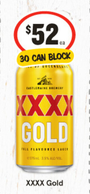 IGA XXXX Gold 30 CAN BLOCK offer