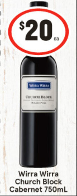 Wirra Wirra Church Block Cabernet 750mL