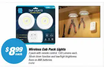 SuperCheap Auto Wireless Cob Puck Light offer