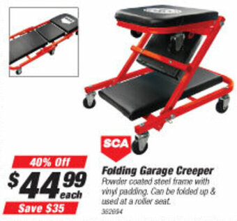 SuperCheap Auto SCA Folding Garage Creeper offer