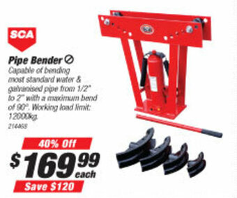 SuperCheap Auto SCA Pipe Bender 12000kg offer