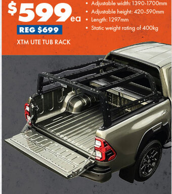 BCF XTM UTE TUB RACK offer