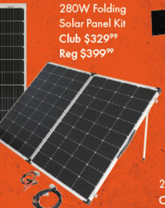 BCF 280W Folding Solar Panel Kit offer