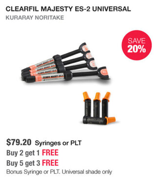 Henry Schein CLEARFIL MAJESTY ES-2 UNIVERSAL KURARAY NORITAKE offer
