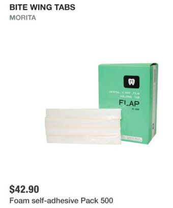 Henry Schein BITE WING TABS MORITA Foam self-adhesive Pack 500 offer