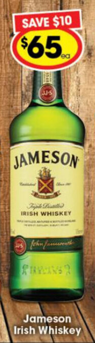 Ritchies Jameson Irish Whiskey offer