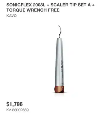 Henry Schein SONICFLEX 2008L + SCALER TIP SET A + TORQUE WRENCH FREE KAVO offer
