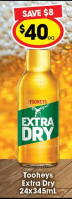 Ritchies Tooheys Extra Dry 24x345ml offer