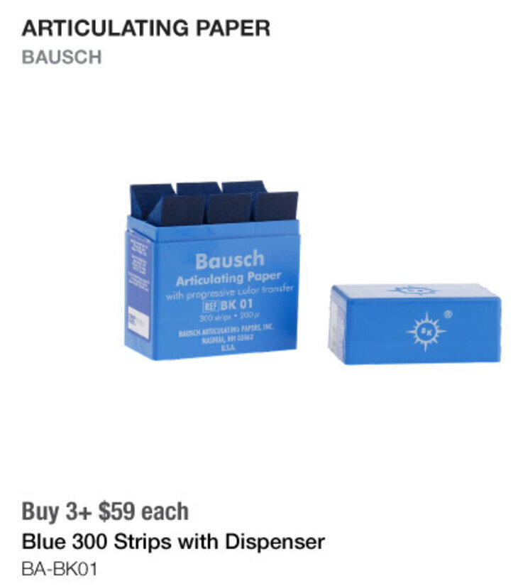 ARTICULATING PAPER BAUSCH offer at Henry Schein