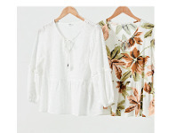 Harris Scarfe Khoko Collection Flounce Top in Viscose Linen offer