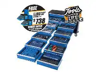Toolmart Kincrome 494 Pce Evolution Extra-Wide Tool Trolley Kit offer
